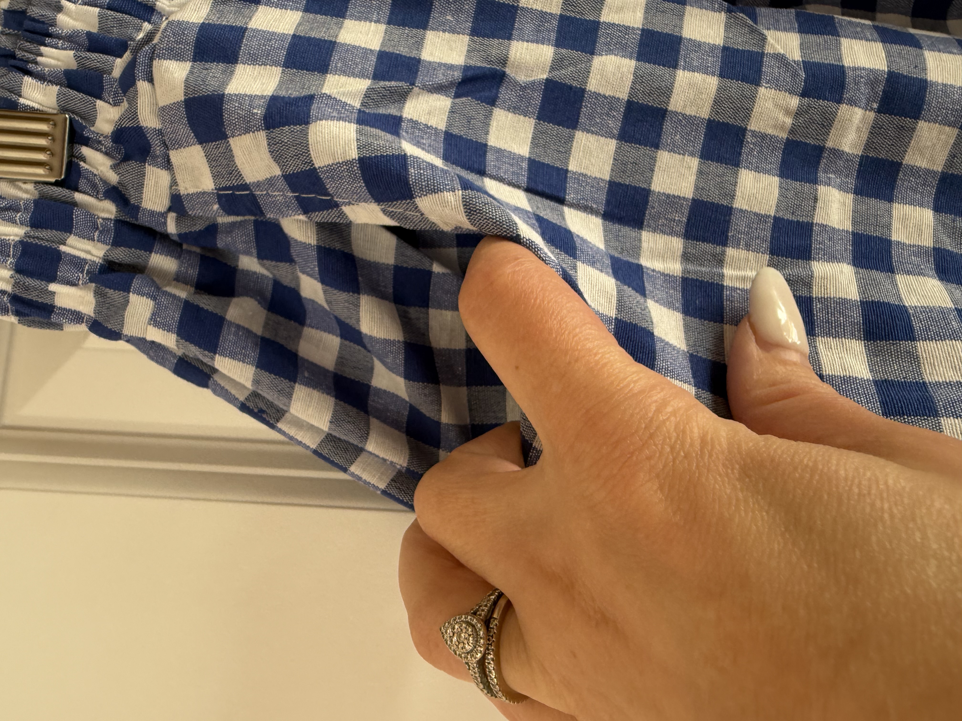 Blue Gingham Trousers